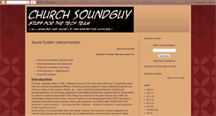 Desktop Screenshot of churchsoundguy.com